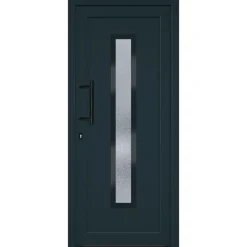 vidaXL Ytterdörr antracit 88x200 cm PVC