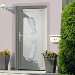 vidaXL Ytterdörr vit 88x200 cm PVC