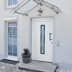 vidaXL Ytterdörr vit 88x200 cm PVC