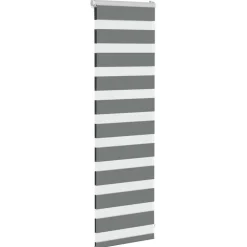 vidaXL Zebragardin mörkgrå 40x100 cm tyg bredd 35,9 cm polyester